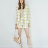 Clothing * | Rag & Bone Margot Plaid Short Coat White