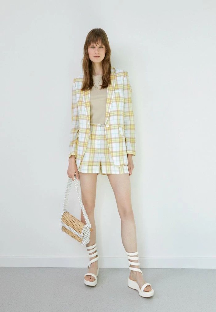 Clothing * | Rag & Bone Margot Plaid Short Coat White