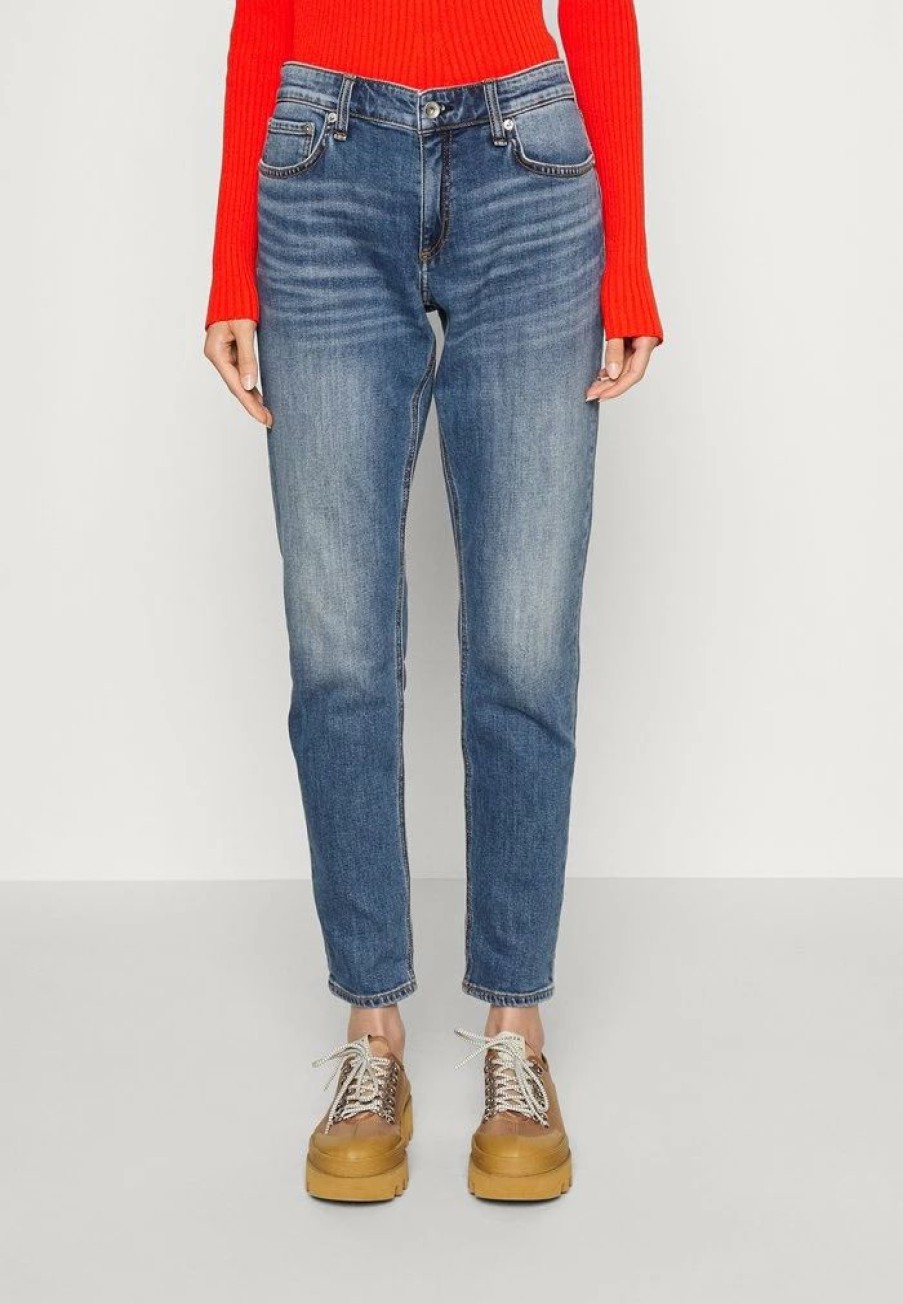 Clothing * | Rag & Bone Dre Low Rise Slim Boyfriend Slim Fit Jeans Ash