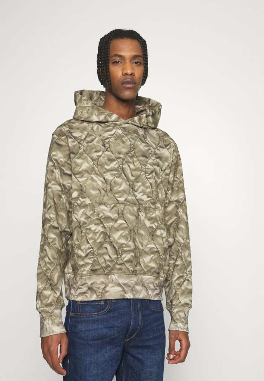 Clothing * | Rag & Bone Photo Reel Quilted Hoodie Sweatshirt Army