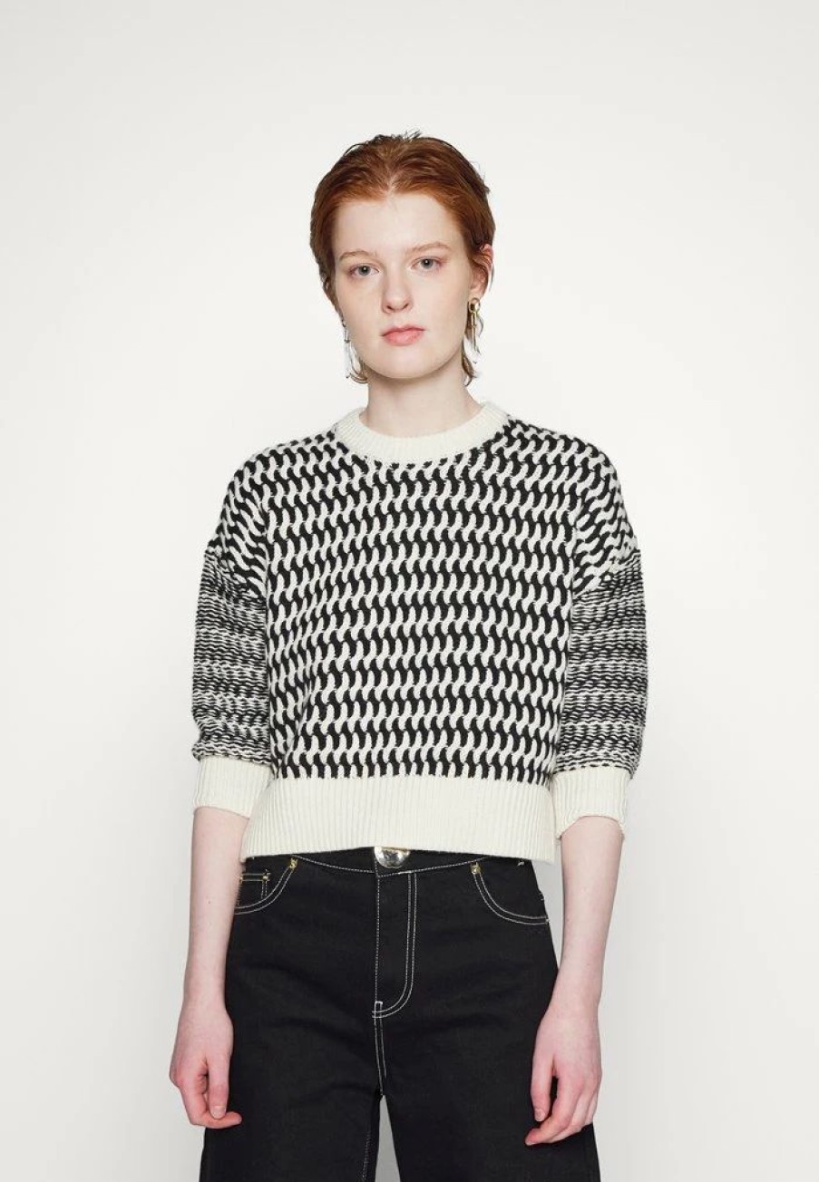 Clothing * | Rag & Bone Quinn Crew Label Jumper Black/Multi