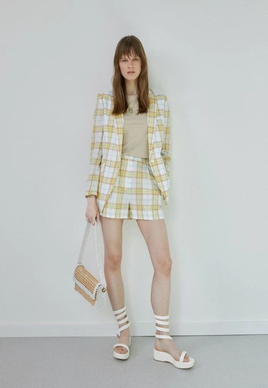 Clothing * | Rag & Bone Ivy Plaid Shorts Yellow