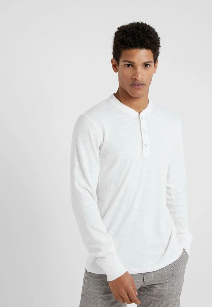 Clothing * | Rag & Bone Classic Henley Long Sleeved Top White