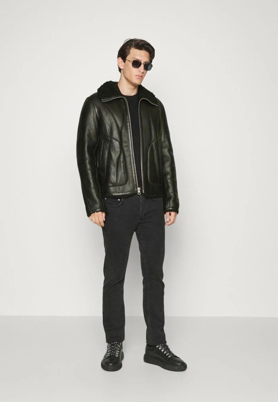 Clothing * | Rag & Bone Stanley Jacket Leather Jacket Black