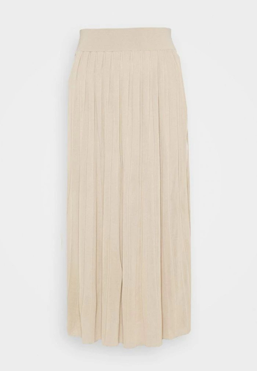 Clothing * | Rag & Bone Peyton Skirt Black Label Pleated Skirt Warm Khaki