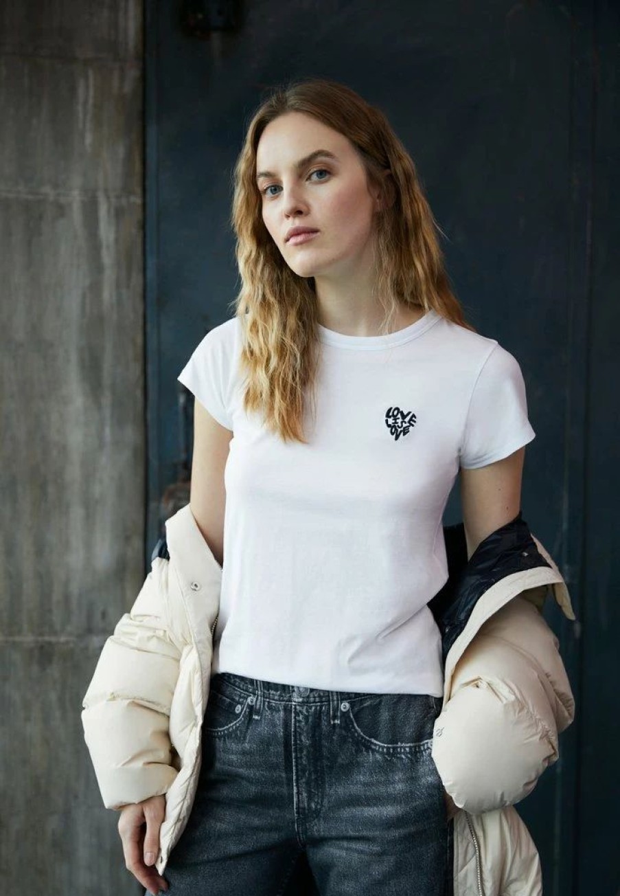 Clothing * | Rag & Bone Print T-Shirt White