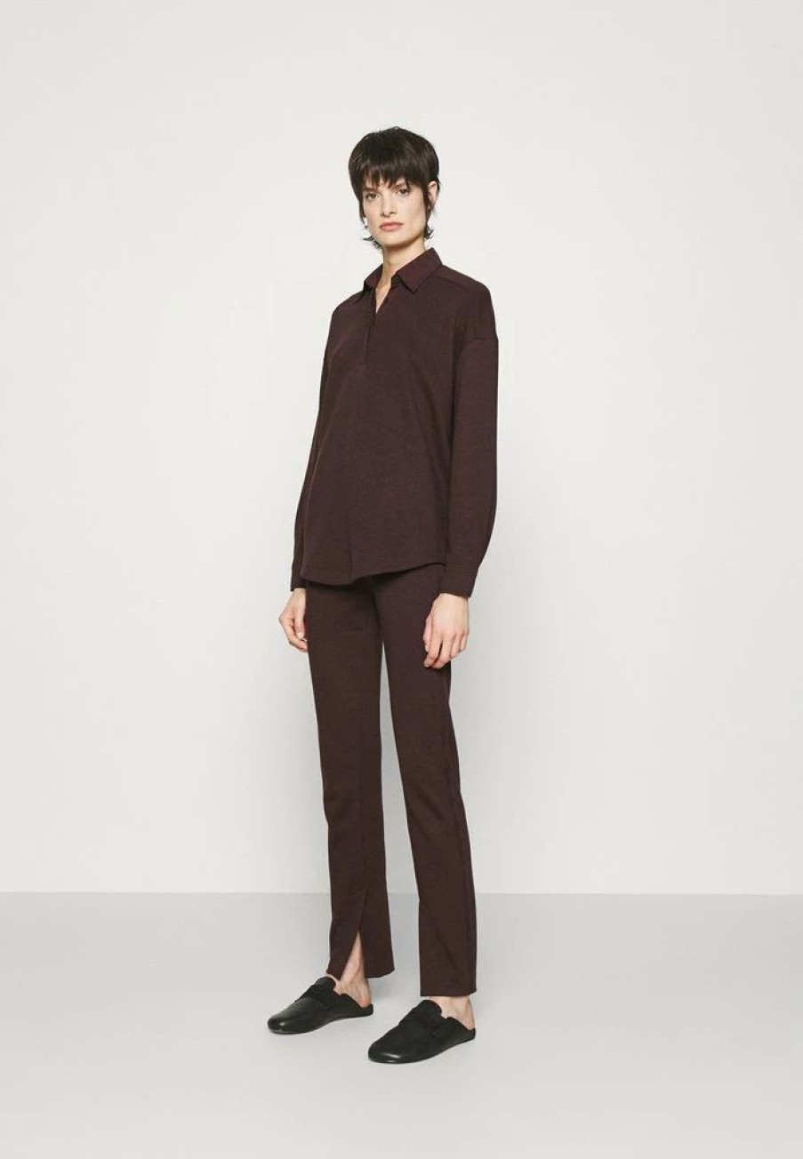 Clothing * | Rag & Bone Joan Slim Pant Label Trousers Bordeaux