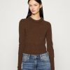 Clothing * | Rag & Bone Pierce Slim Crew Jumper Dark Brown