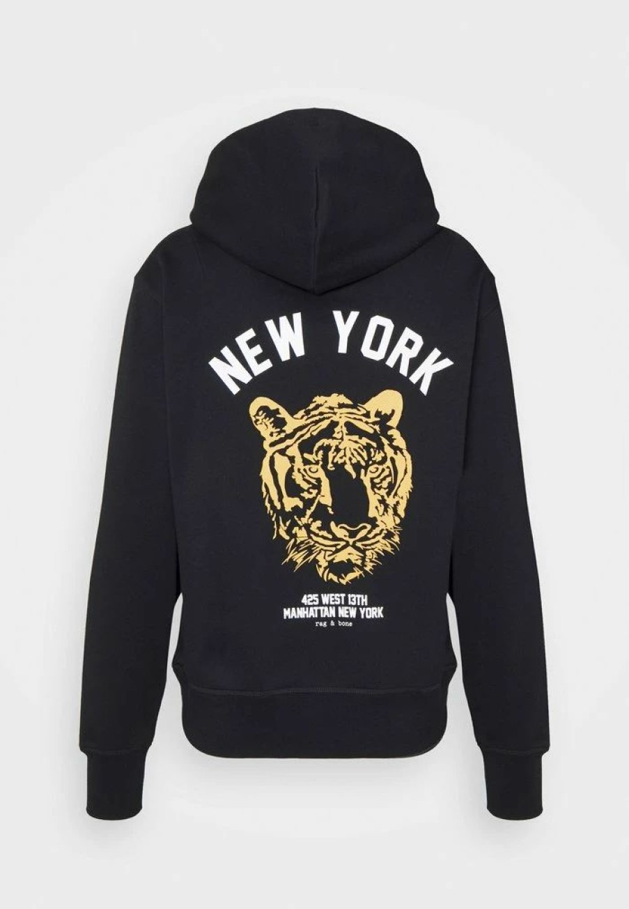 Clothing * | Rag & Bone New York Tiger Hoodie Sweatshirt Black