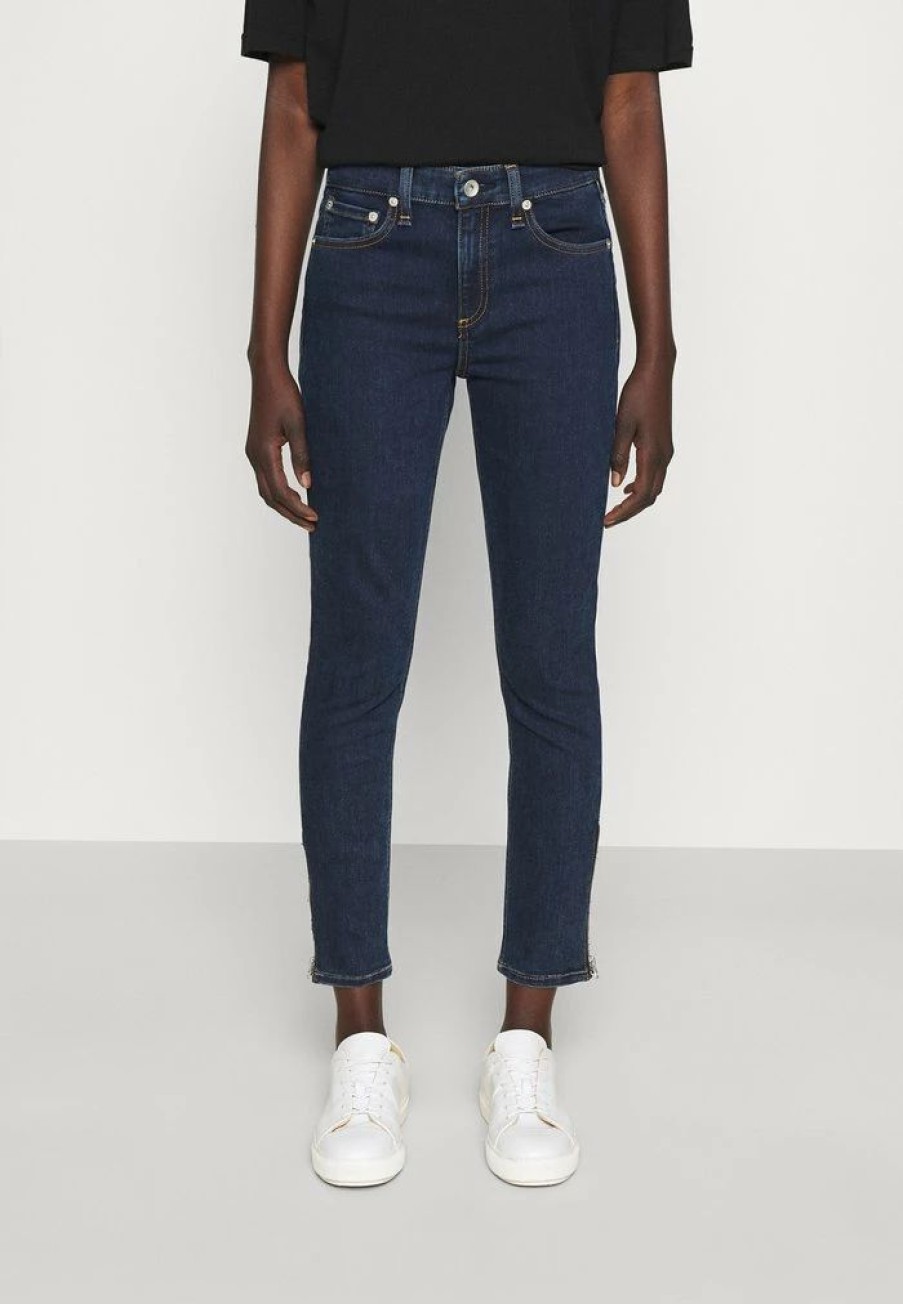 Clothing * | Rag & Bone Cate Mid Rise Ankle White Label Jeans Skinny Fit Fletcher