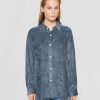 Clothing * | Rag & Bone Nusa Shirt Button-Down Blouse Deep Blue