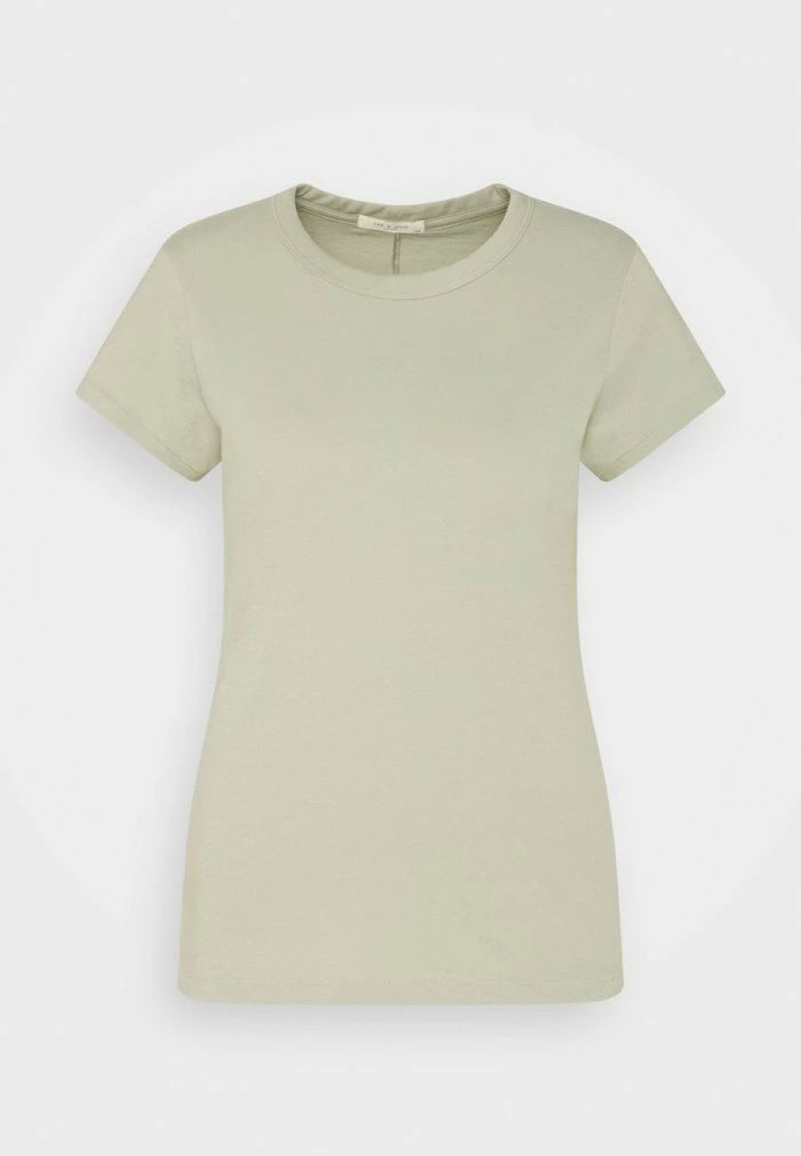 Clothing * | Rag & Bone The Garment Tee Label Basic T-Shirt Grey